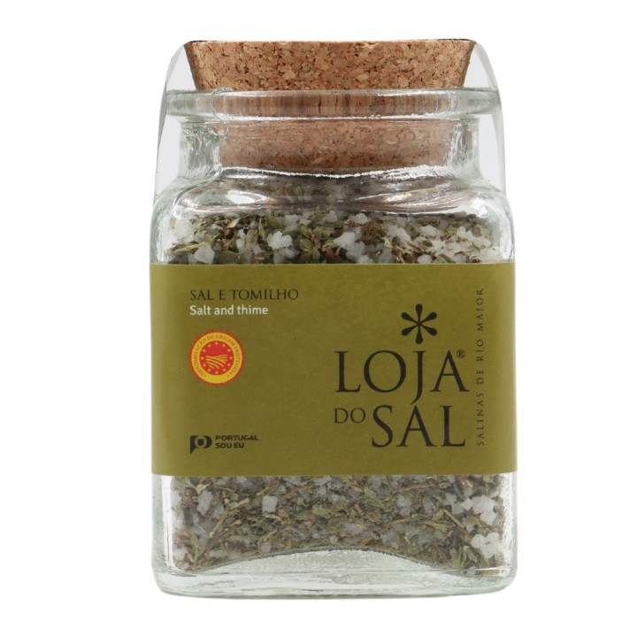Loja do Sal Salt and Thyme in glass jar