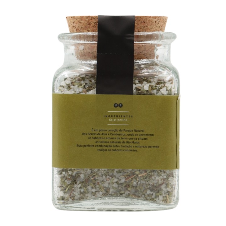 Loja do Sal Salt and Thyme in glass jar