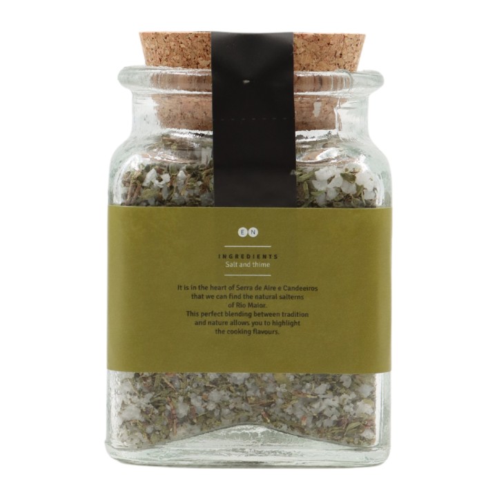 Loja do Sal Salt and Thyme in glass jar