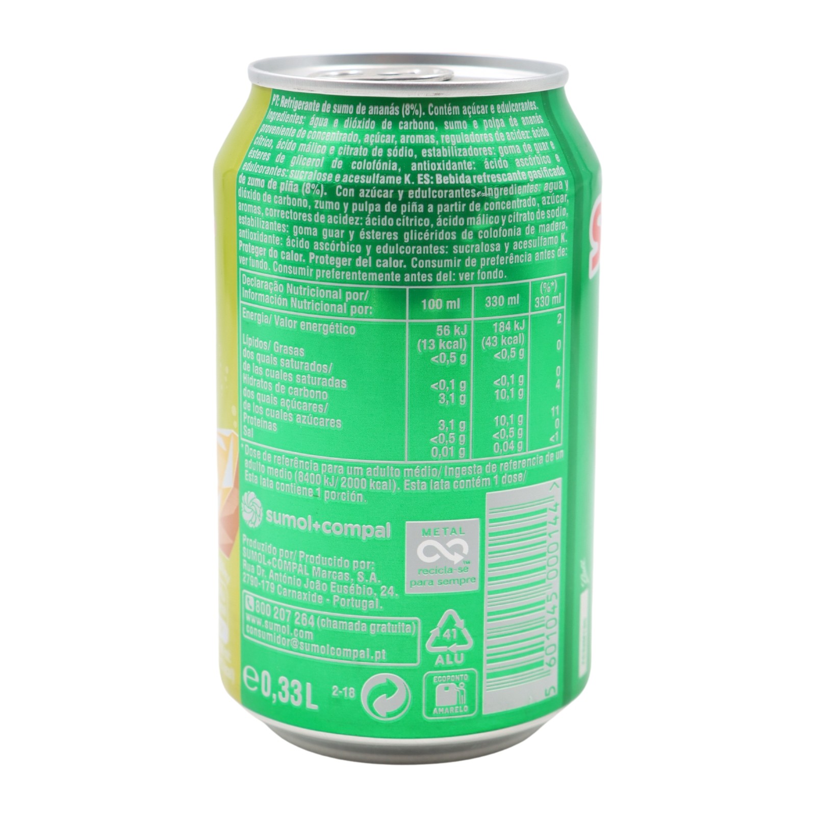 Sumol Pineapple Juice in can