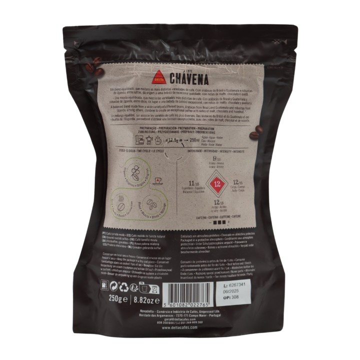 Delta Chávena Ground Coffee Bag 250 grams