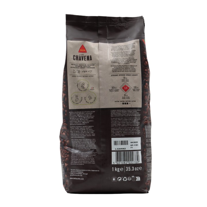 Delta Chávena Geröstete Kaffeebohnen mit karamellisiertem Kaffee 1 kilo