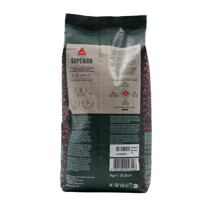 Delta Lote Superior Granos de café tostados con café caramelizado 1 kilo