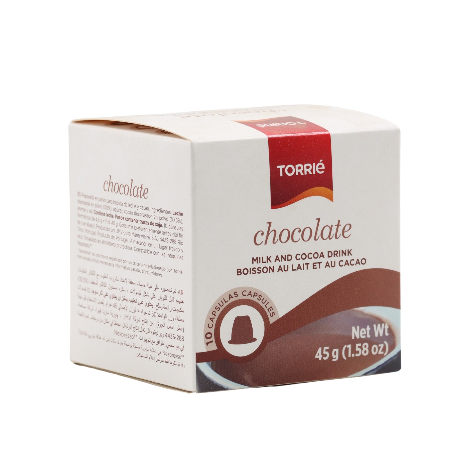 Torrié Chocolate Soluvel Compativel Nespresso 10 unidades
