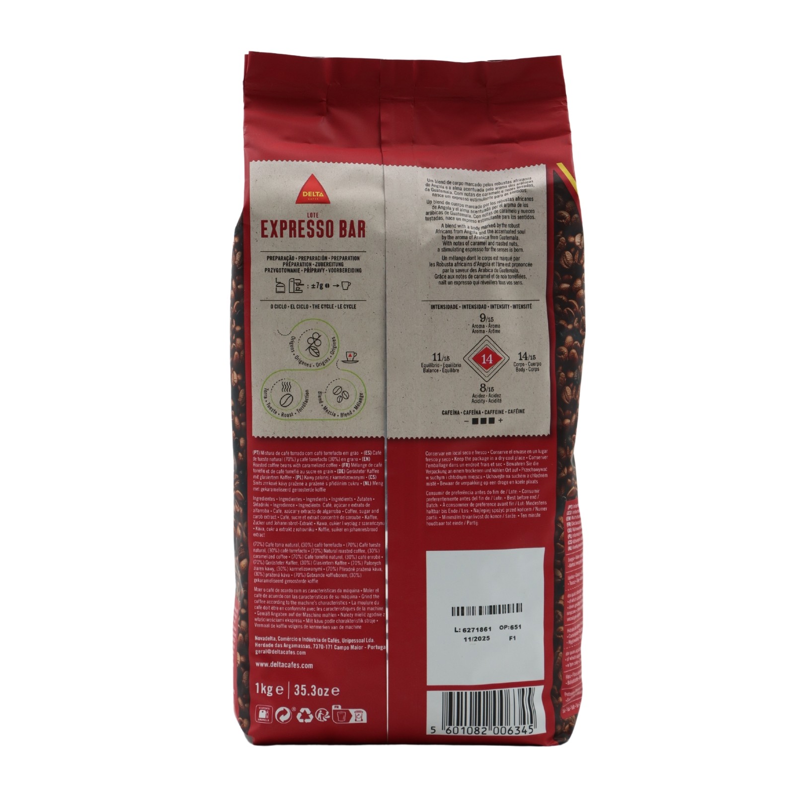Delta Expresso Bar Kaffeebohnen 1 kilo