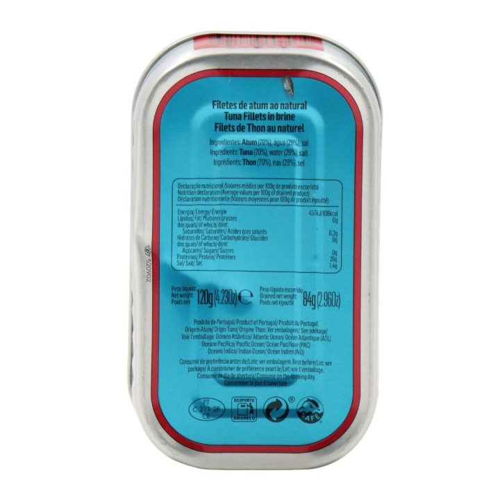 Tenorio Tuna Fillets on Natural 120 g