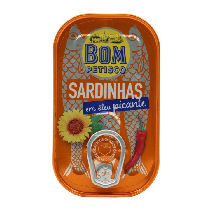 Bom Petisco Sardines in Spicy Vegetable Oil