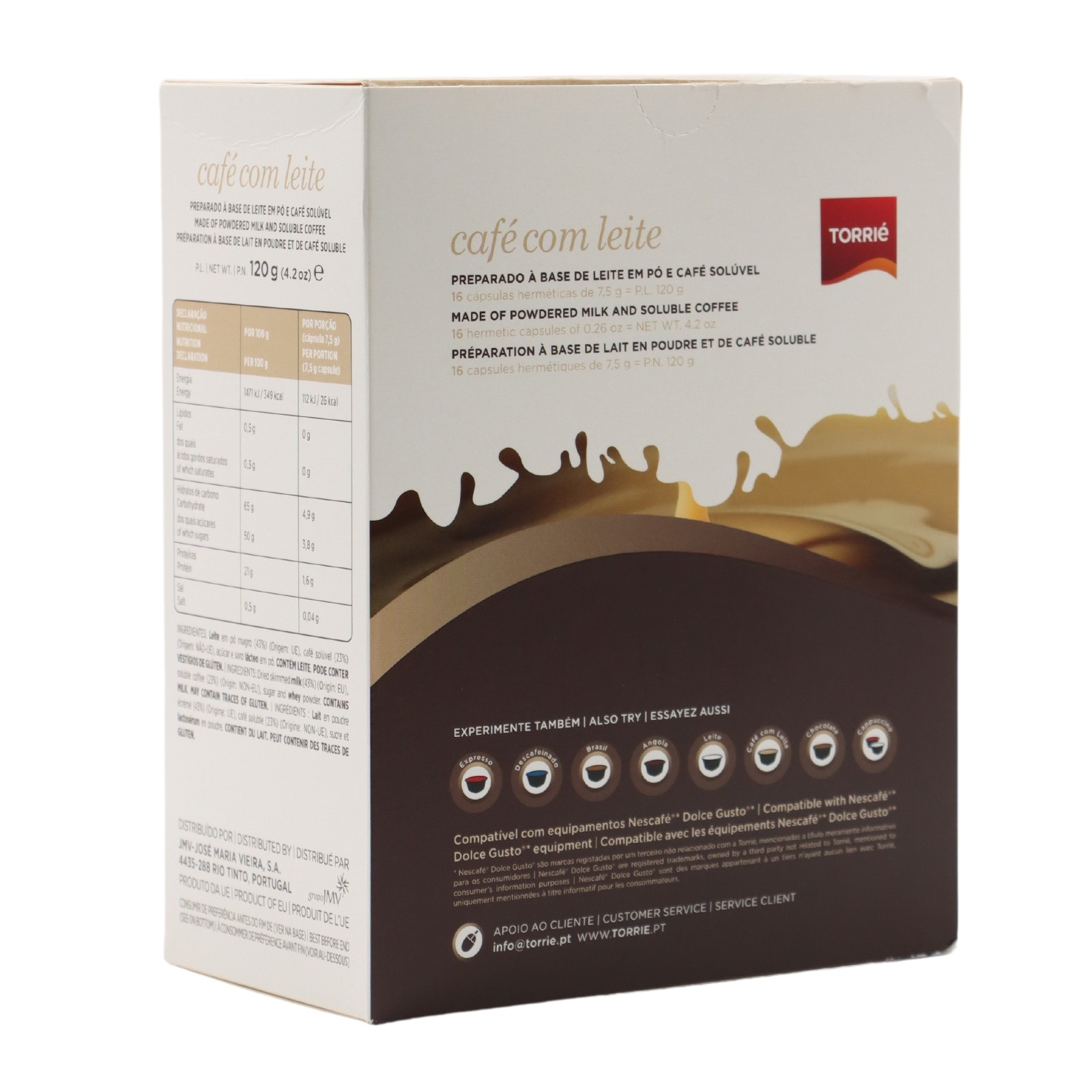Torrié Soluble Coffee with Milk Dolce Gusto Compatible 16 units