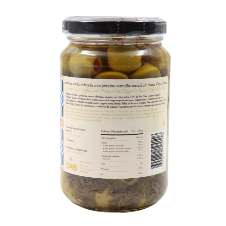 Vale do Navalho Green Olives Stuffed with Red Pepper 180 g