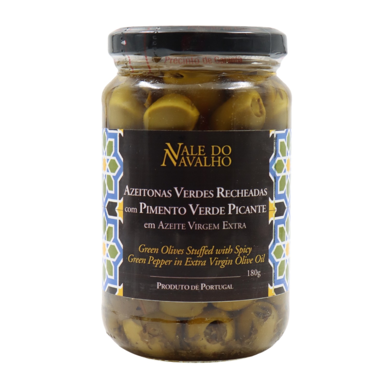 Vale do Navalho Aceitunas Verdes Rellenas de Pimiento Verde 180 g