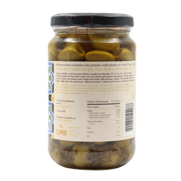 Vale do Navalho Aceitunas Verdes Rellenas de Pimiento Verde 180 g
