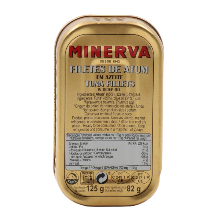Minerva Filetes de Atún en Aceite de Oliva