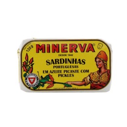 Minerva Sardines in Spiced Olive Oil and Pickles