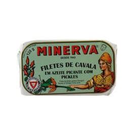 Minerva Mackerel Fillets in Spiced Olive Oil and Pickles