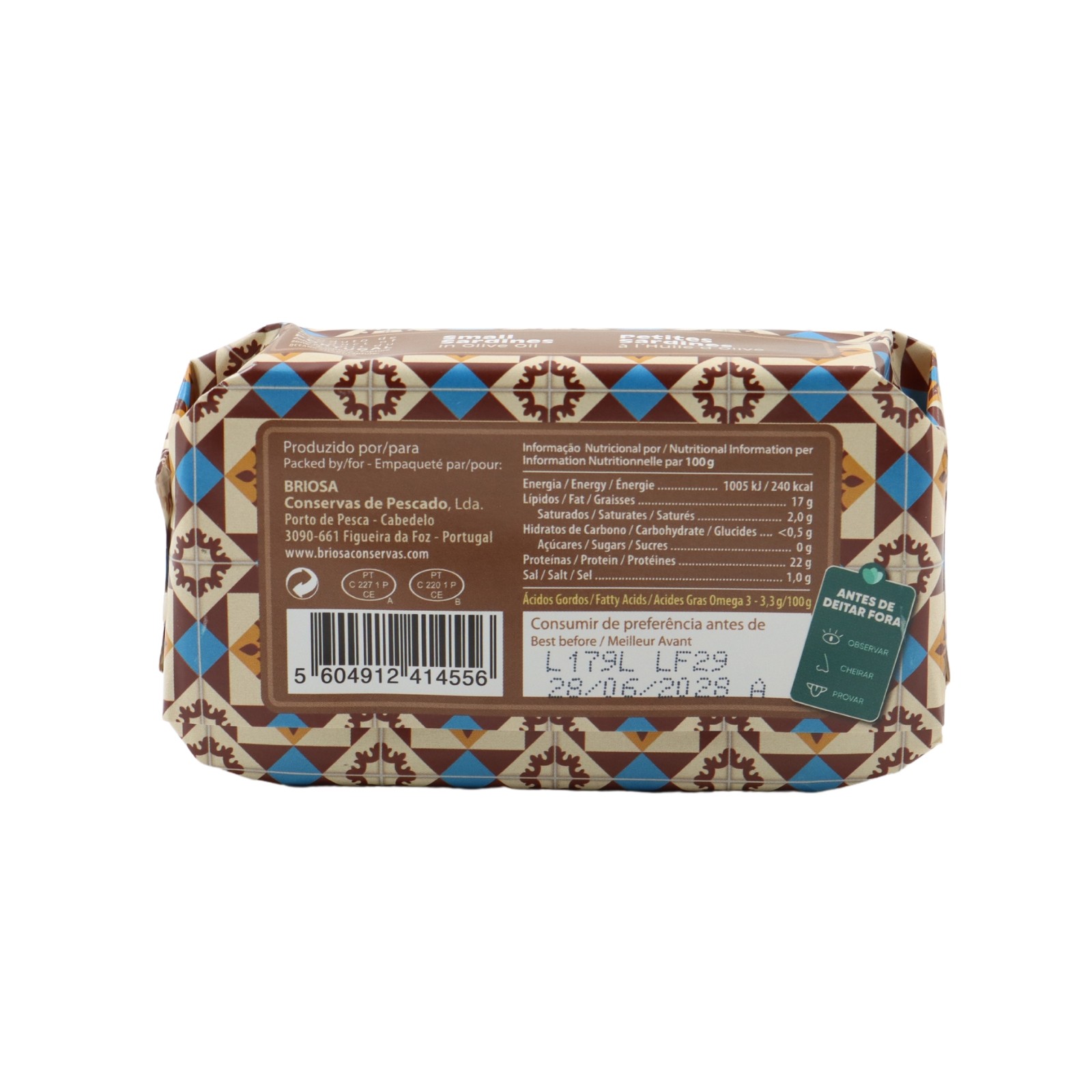 Briosa Gourmet Sardines in Olive Oil 8/12