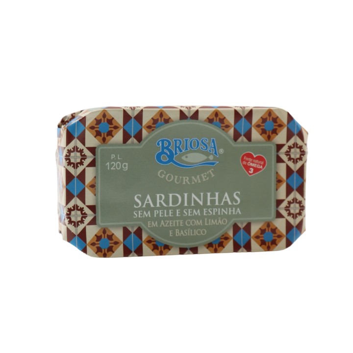 Briosa Gourmet Skinless and Boneless Sardines in Lemon and Basil