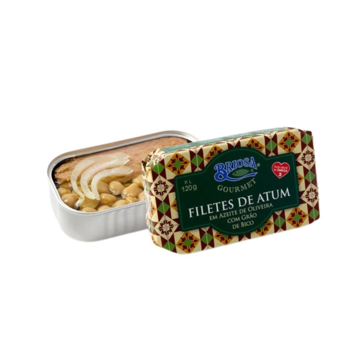 Briosa Gourmet Filetes de Atum em Azeite com Grão de Bico