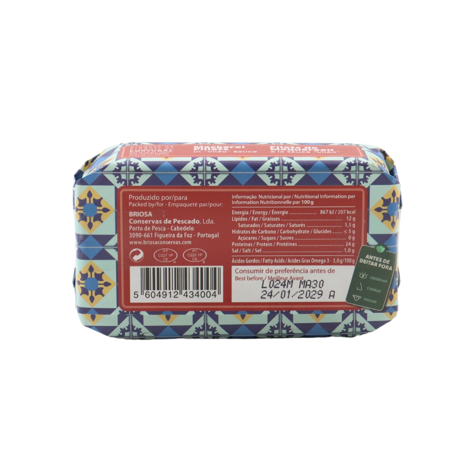 Briosa Gourmet Mackerel Fillets in Vilão Sauce