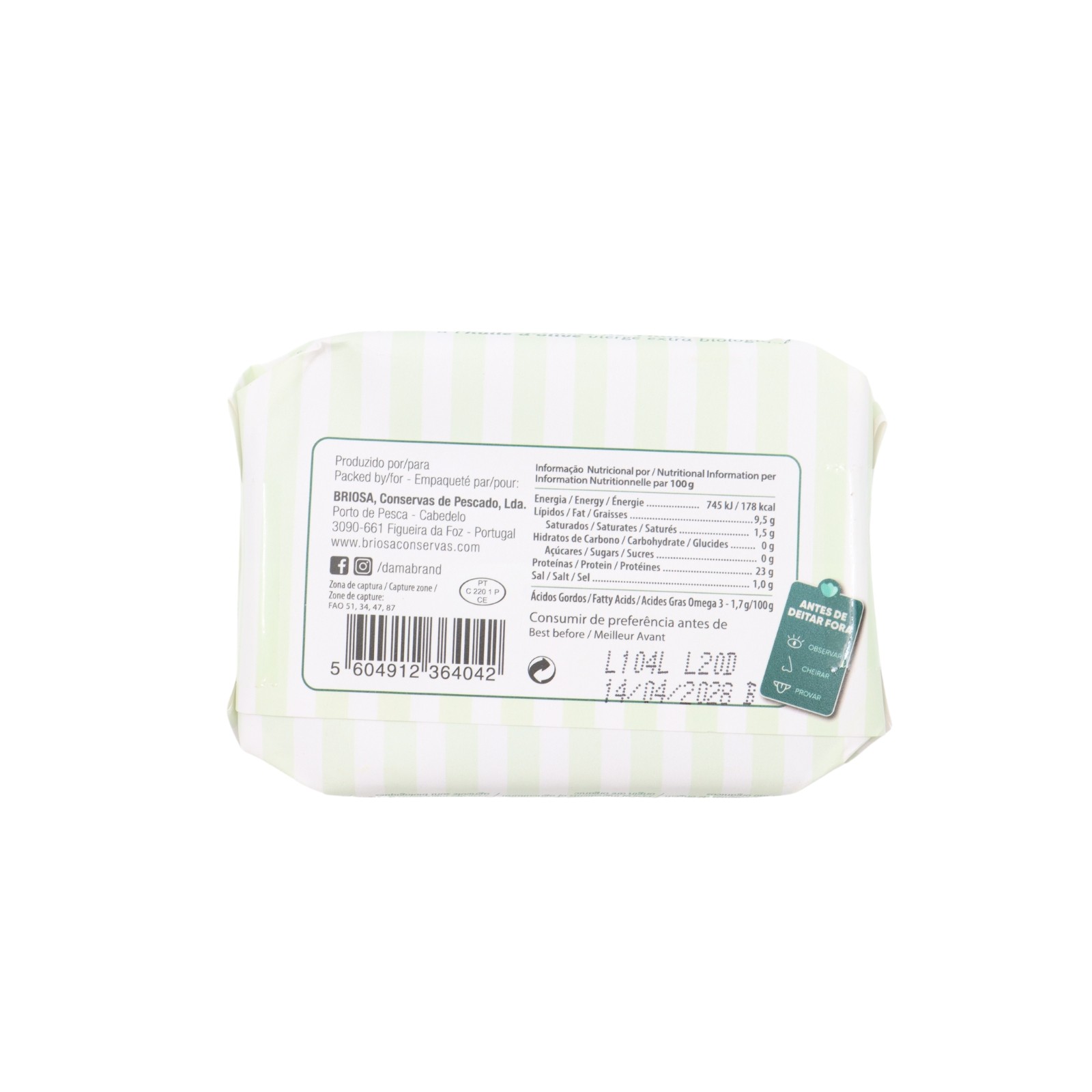 Dama Filetes de Atún en Aceite de Oliva Extra Ecológico
