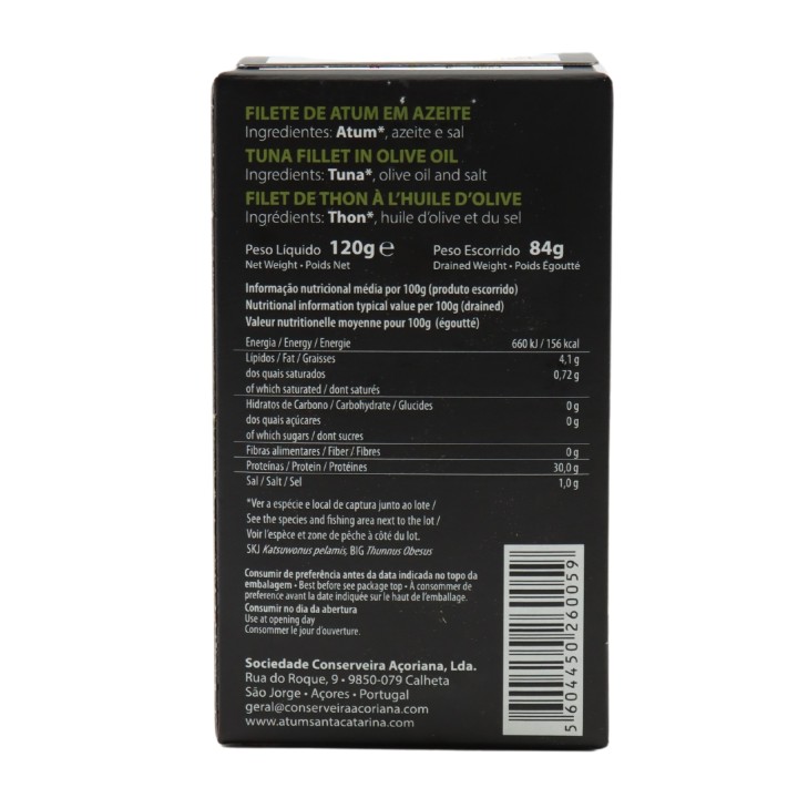 Santa Catarina Tuna Fillet in Olive Oil 120 g
