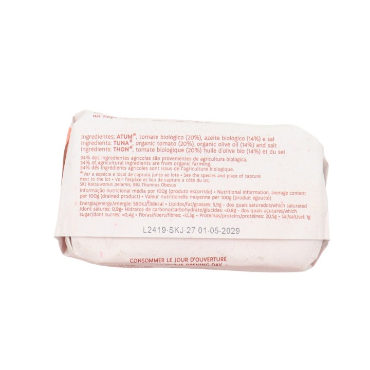 Santa Catarina Biosfera Steak de thon à la Sauce Tomate Bio 120 g