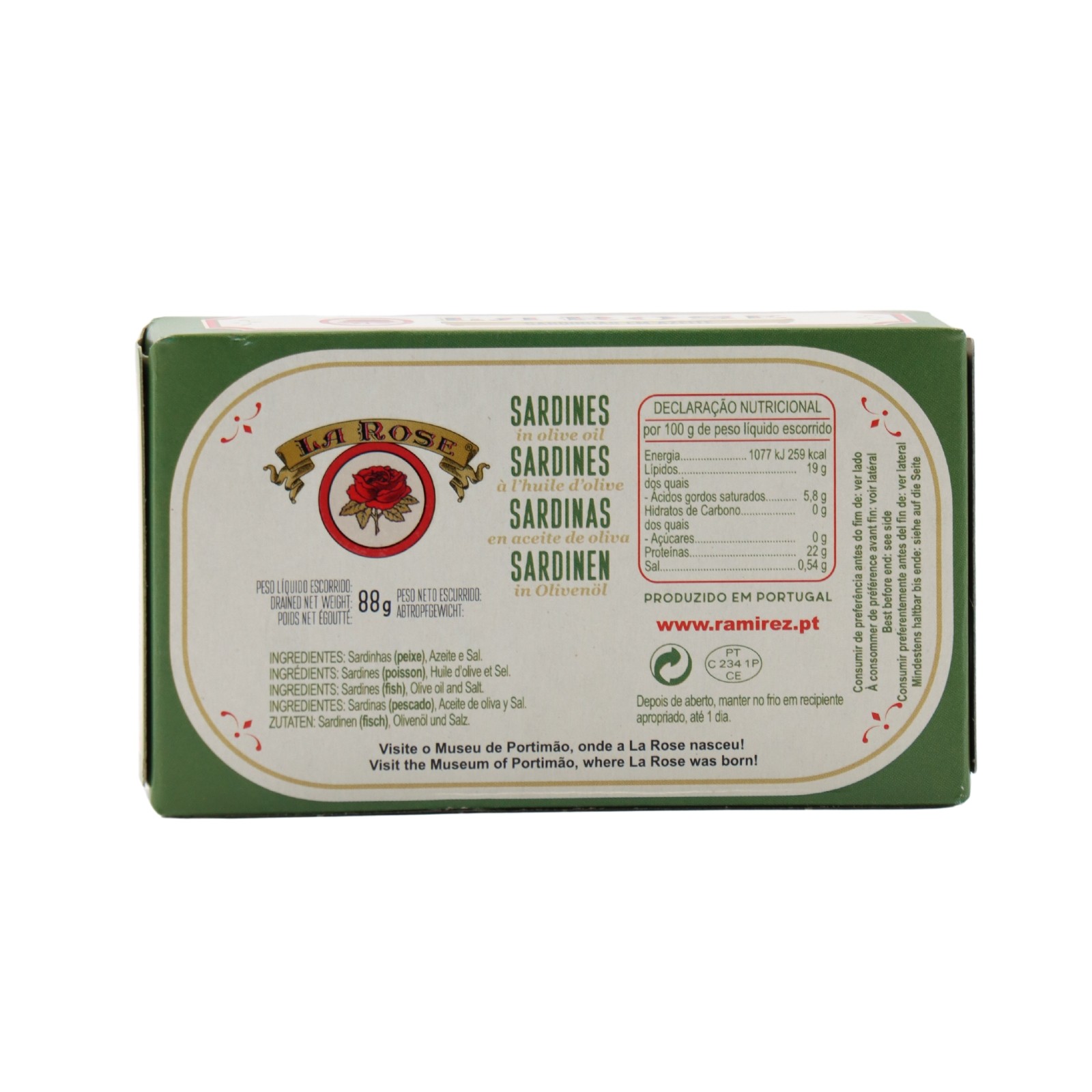 La Rose Sardines in Oliveira Olive Oil