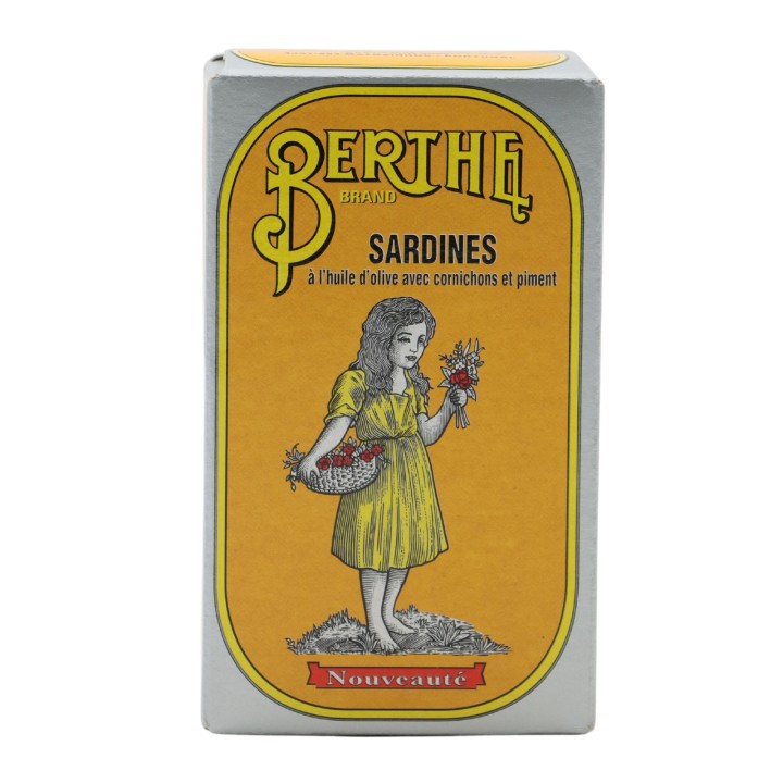 Berthe Sardines in Spicy Olive Oil with Pickles