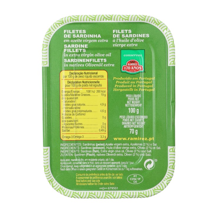 Ramirez Filetti Di Sarde In Olio D'oliva