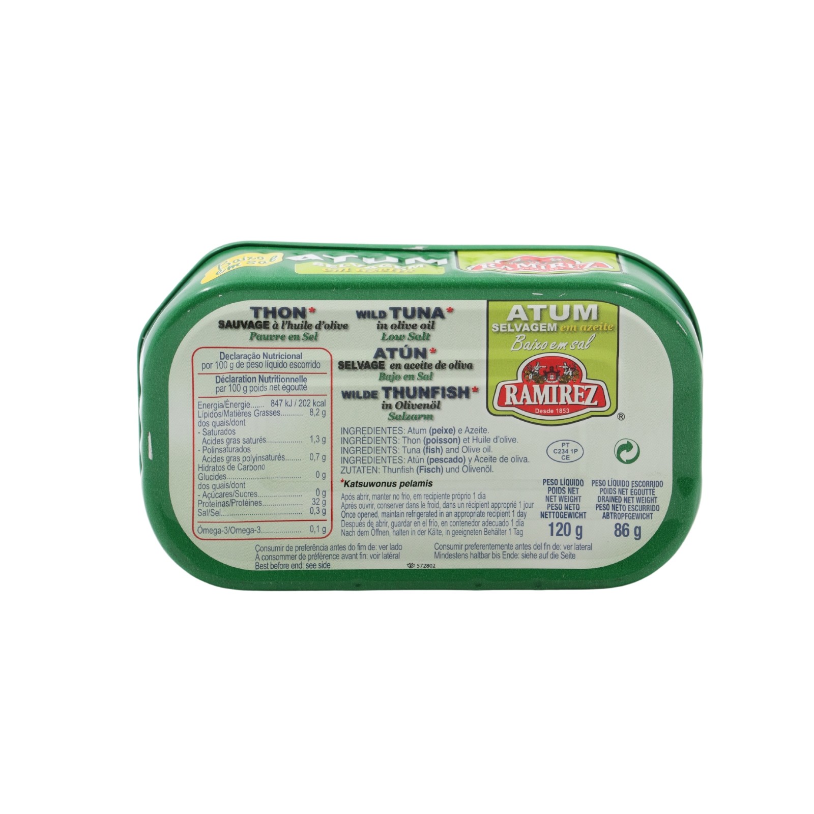 Ramirez Atún en Aceite de Oliva Bajo en Sal