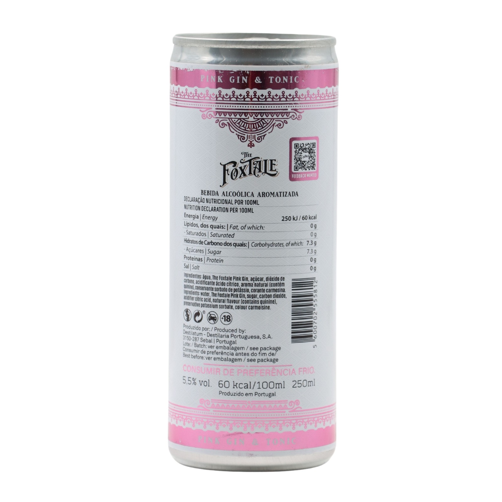 The Foxtale Pink Gin&Tonic in can