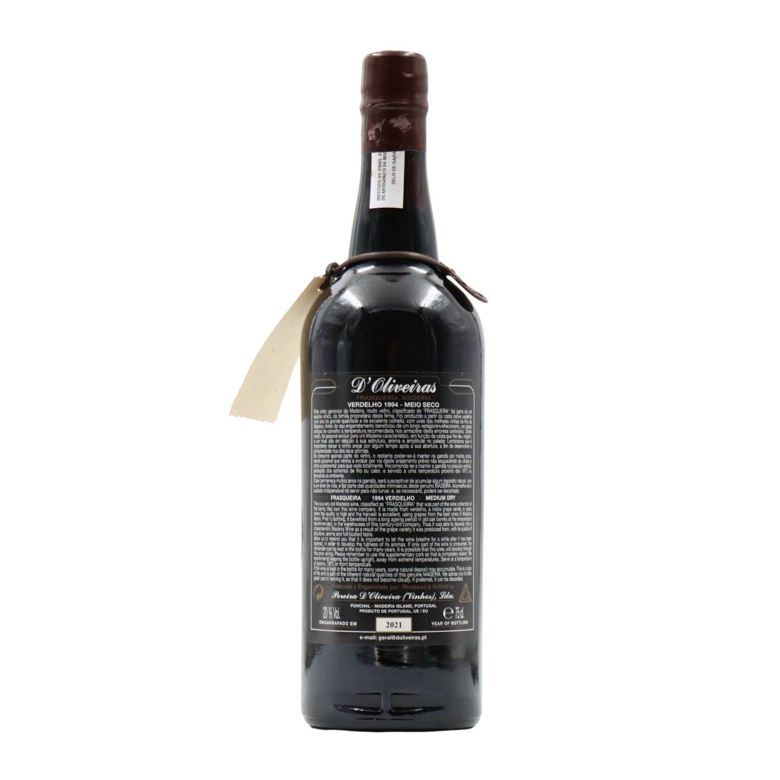 D´Oliveiras Verdelho Medium Dry Madeira 1994