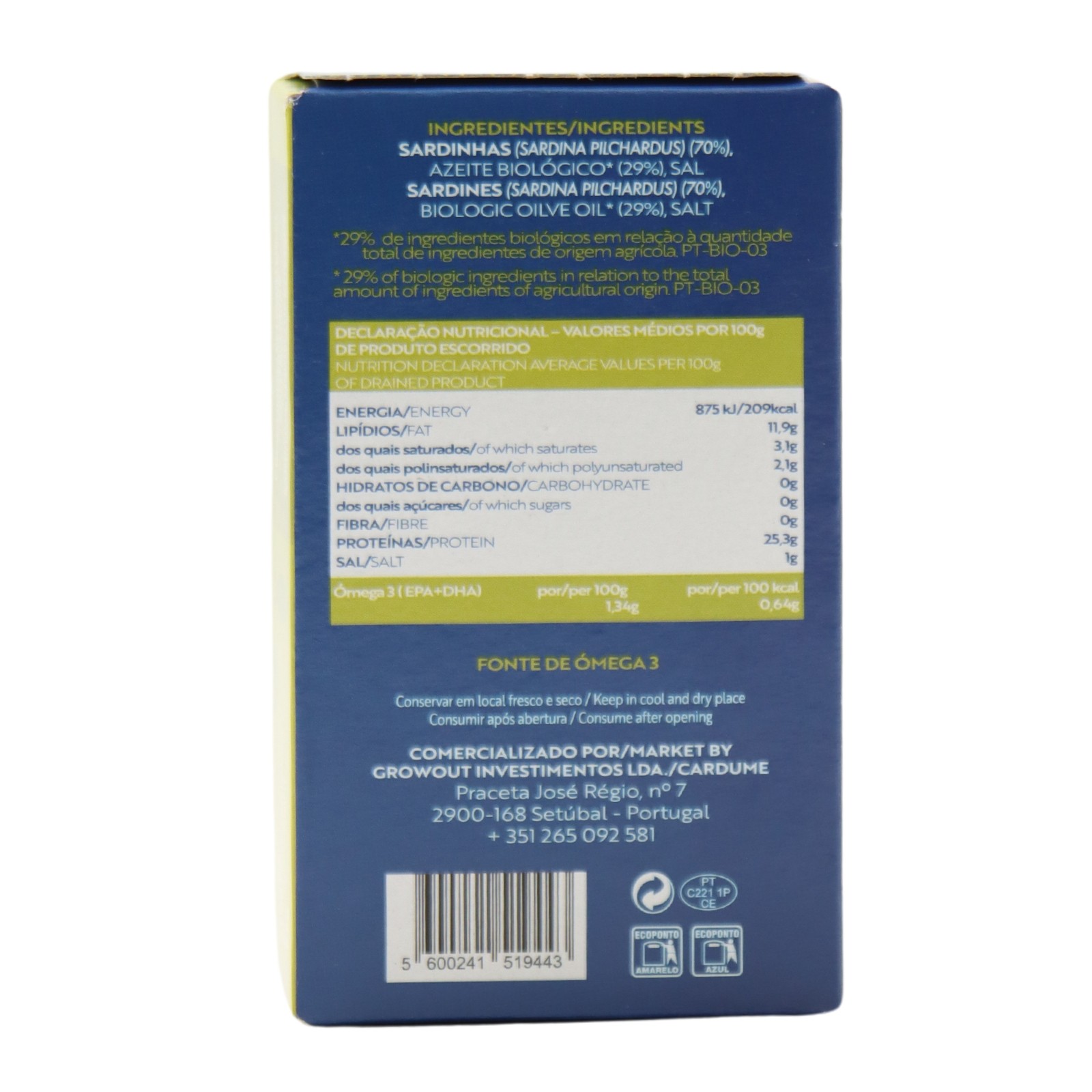 Cardume Sardine in Olio di Oliva Biologico