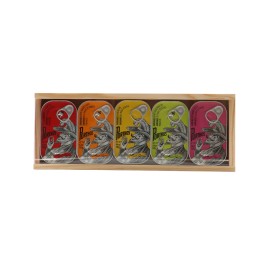 Porthos Wooden box with Sardines - 5 units
