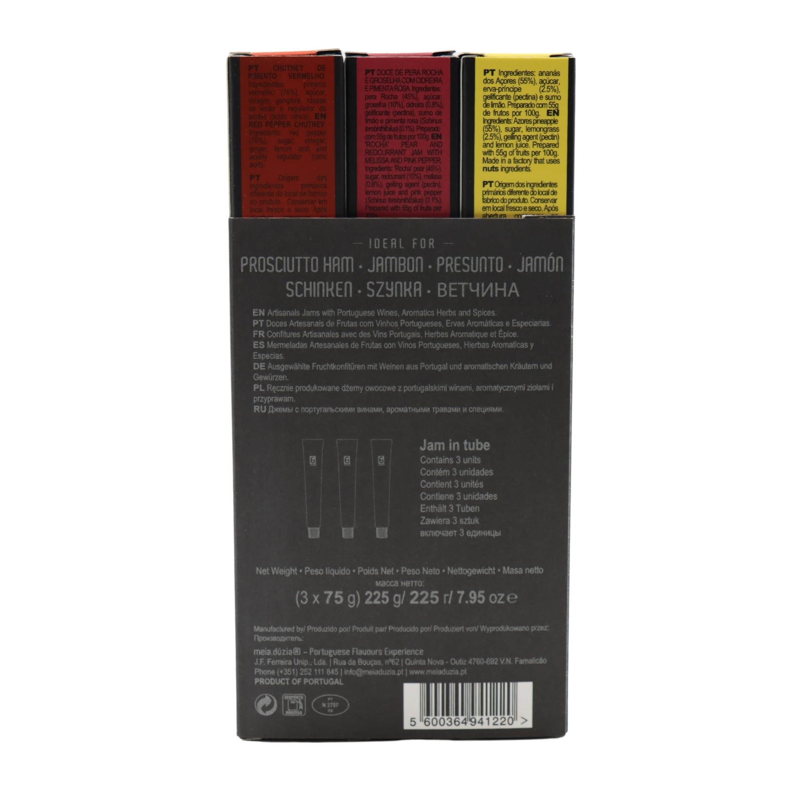 Meia-Dúzia Pack 3 Jams & Chutney Ideal for Smoked & Ham