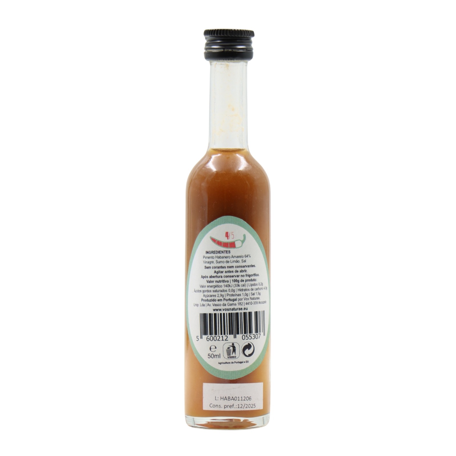 Vox Naturae Yellow Habanero Hot Pepper Sauce