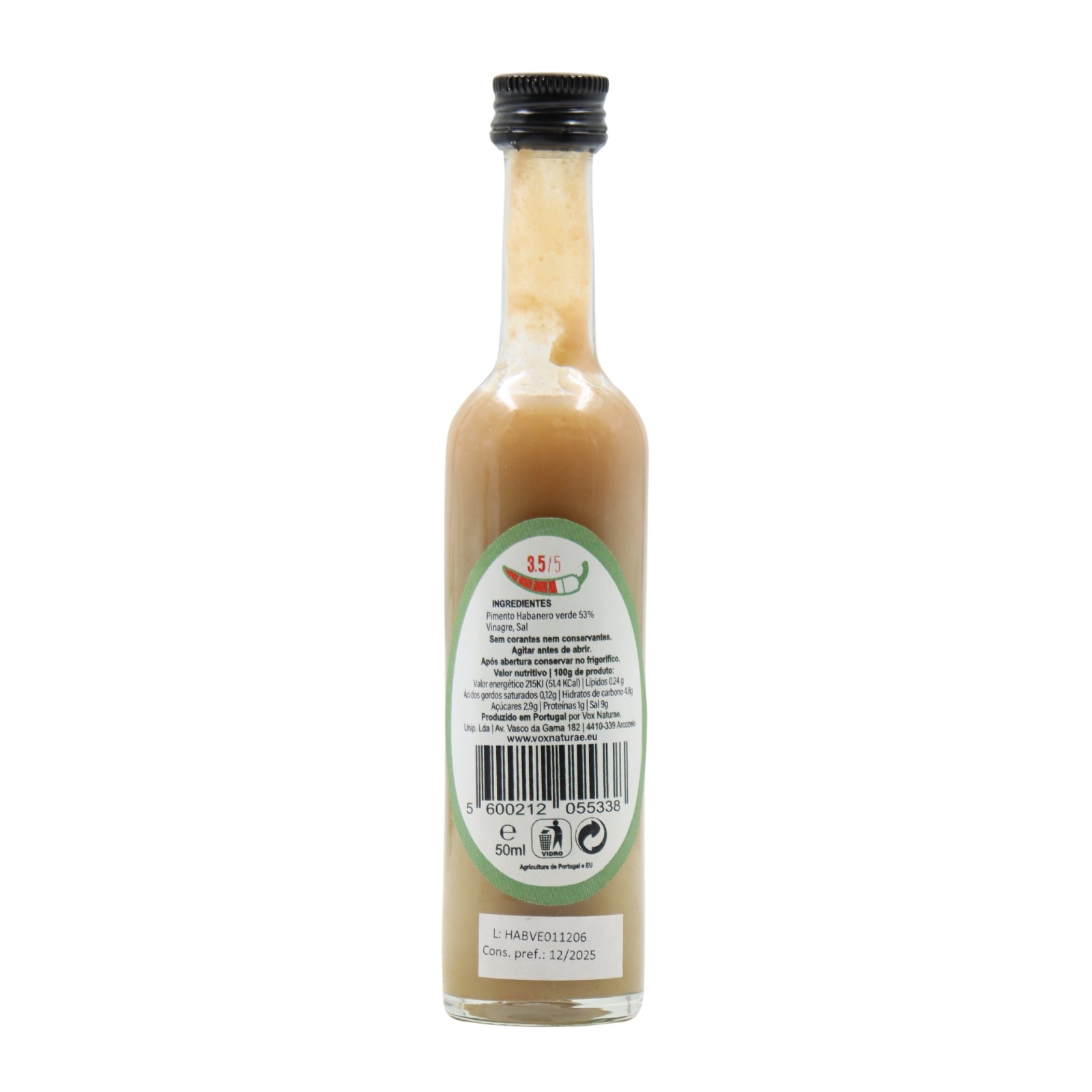 Vox Naturae Green Habanero Hot Pepper Sauce