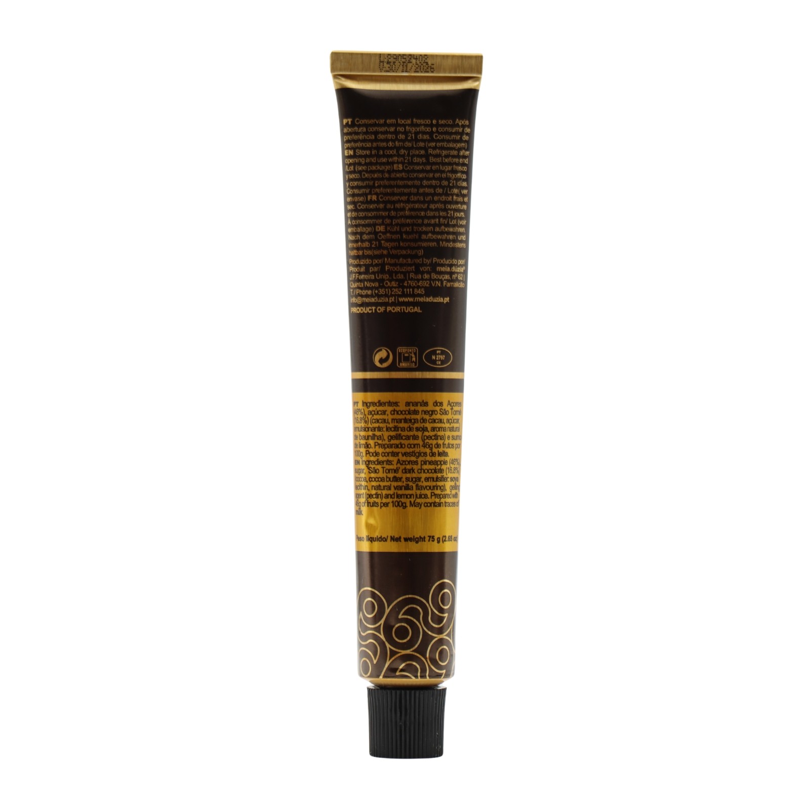 Meia-Dúzia São Tomé dunkle Schokoladencreme mit Ananas von den Azoren