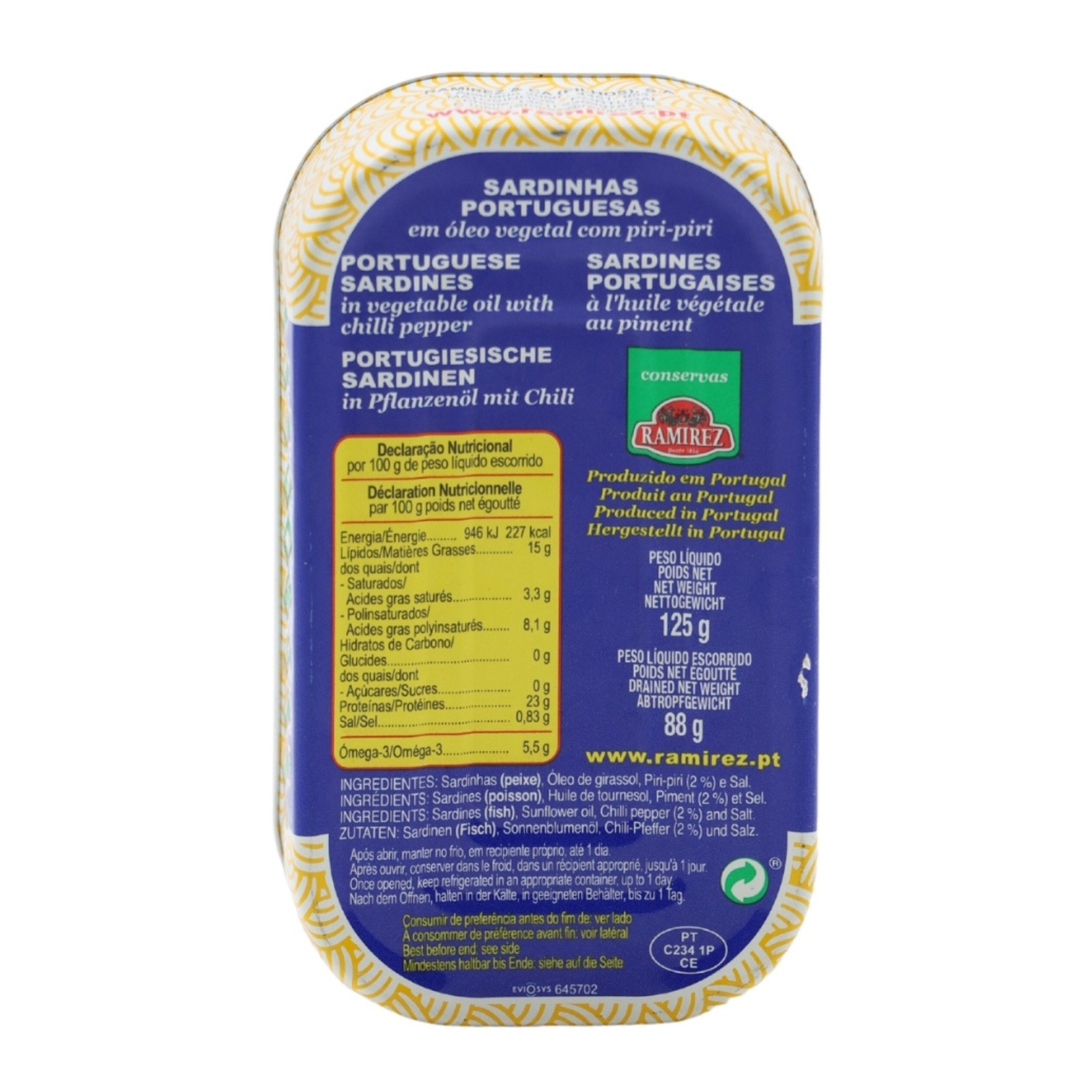 Ramirez Sardines in Spicy Vegetable Oil