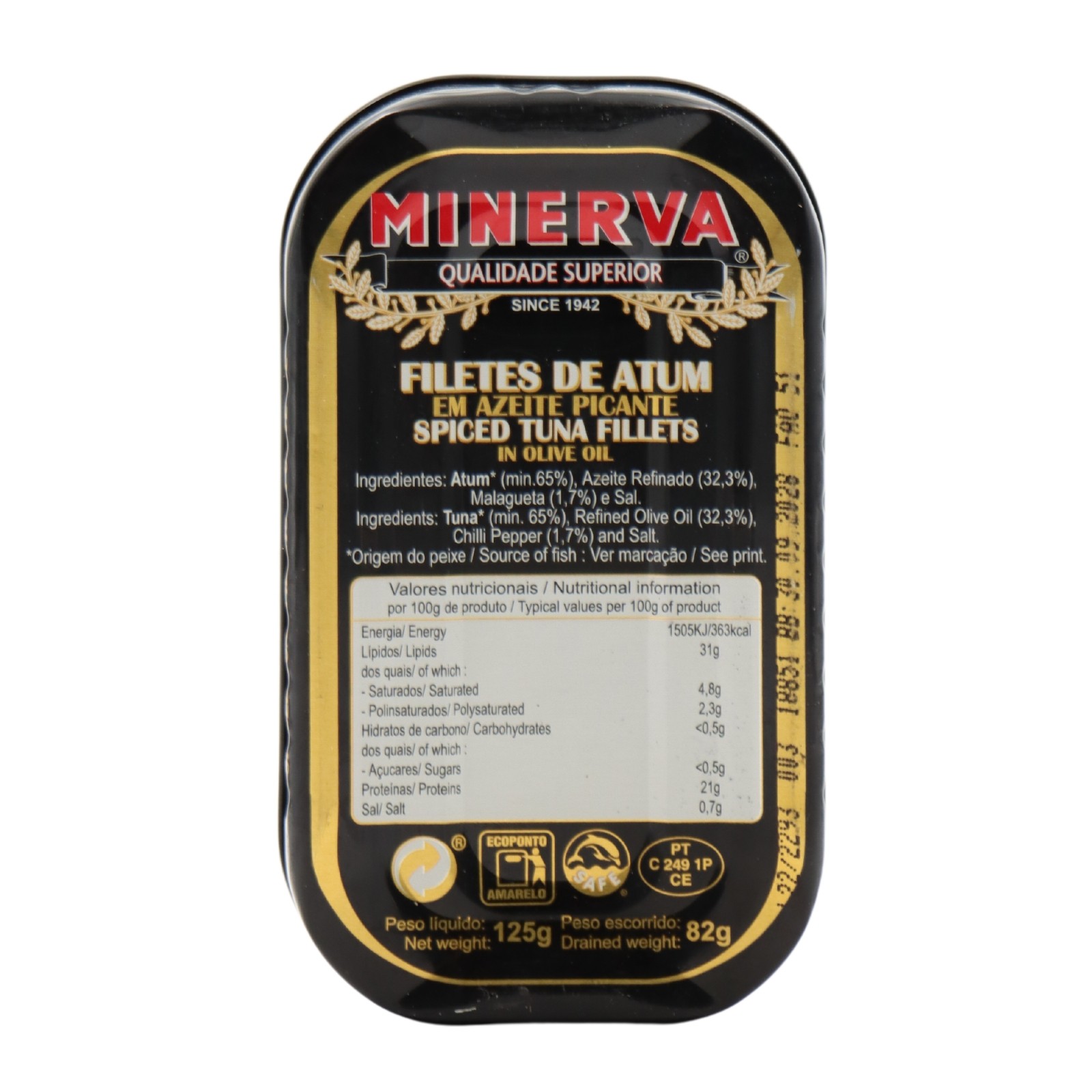 Minerva Filetti di Tonno in Olio di Oliva e Peperoncino