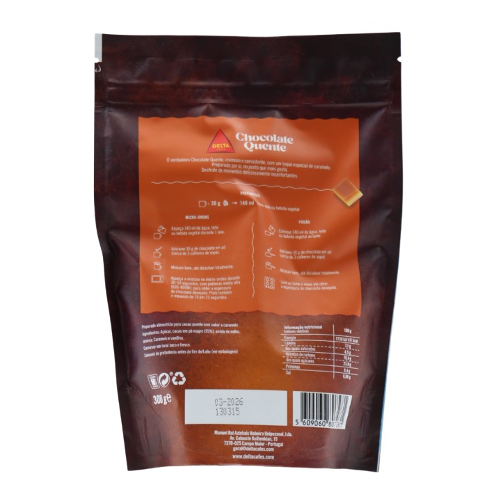 Delta Chocolate Quente com Caramelo 300 gramas