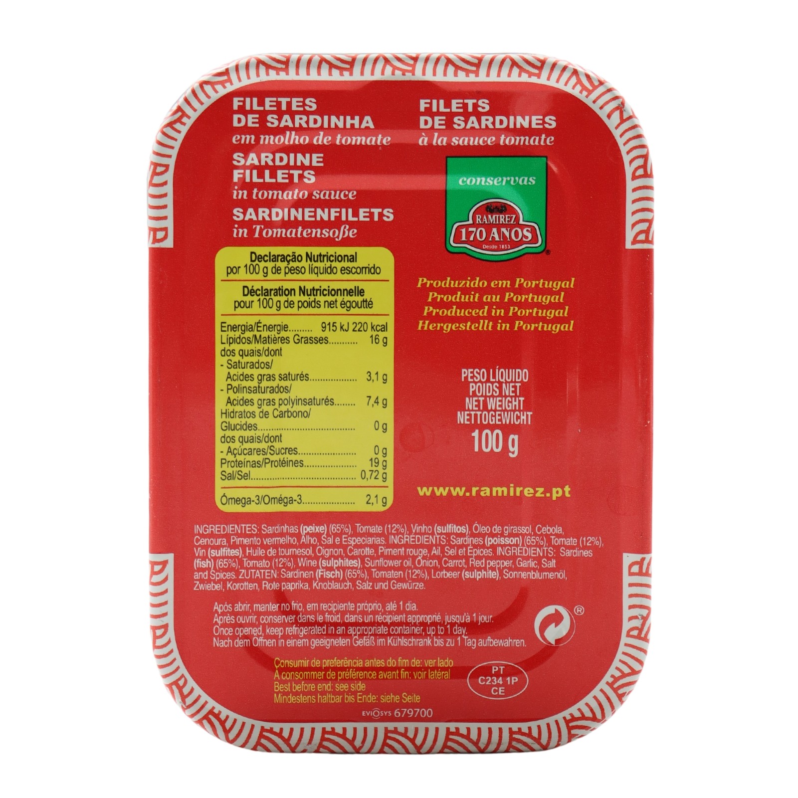 Ramirez Filetti di Sarde al Pomodoro