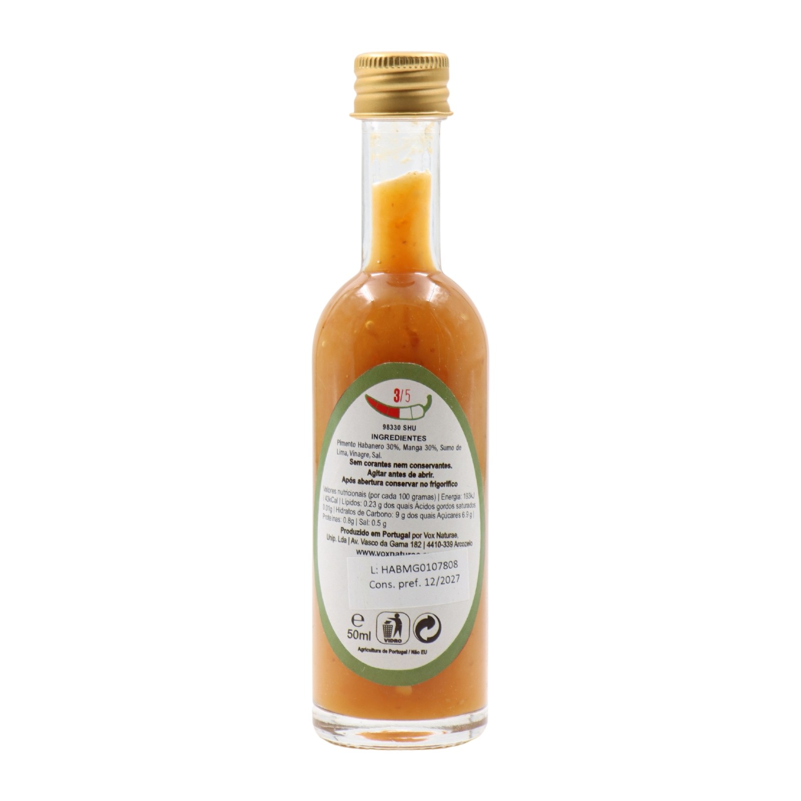 Vox Naturae Habanero Hot Pepper Sauce with Mango