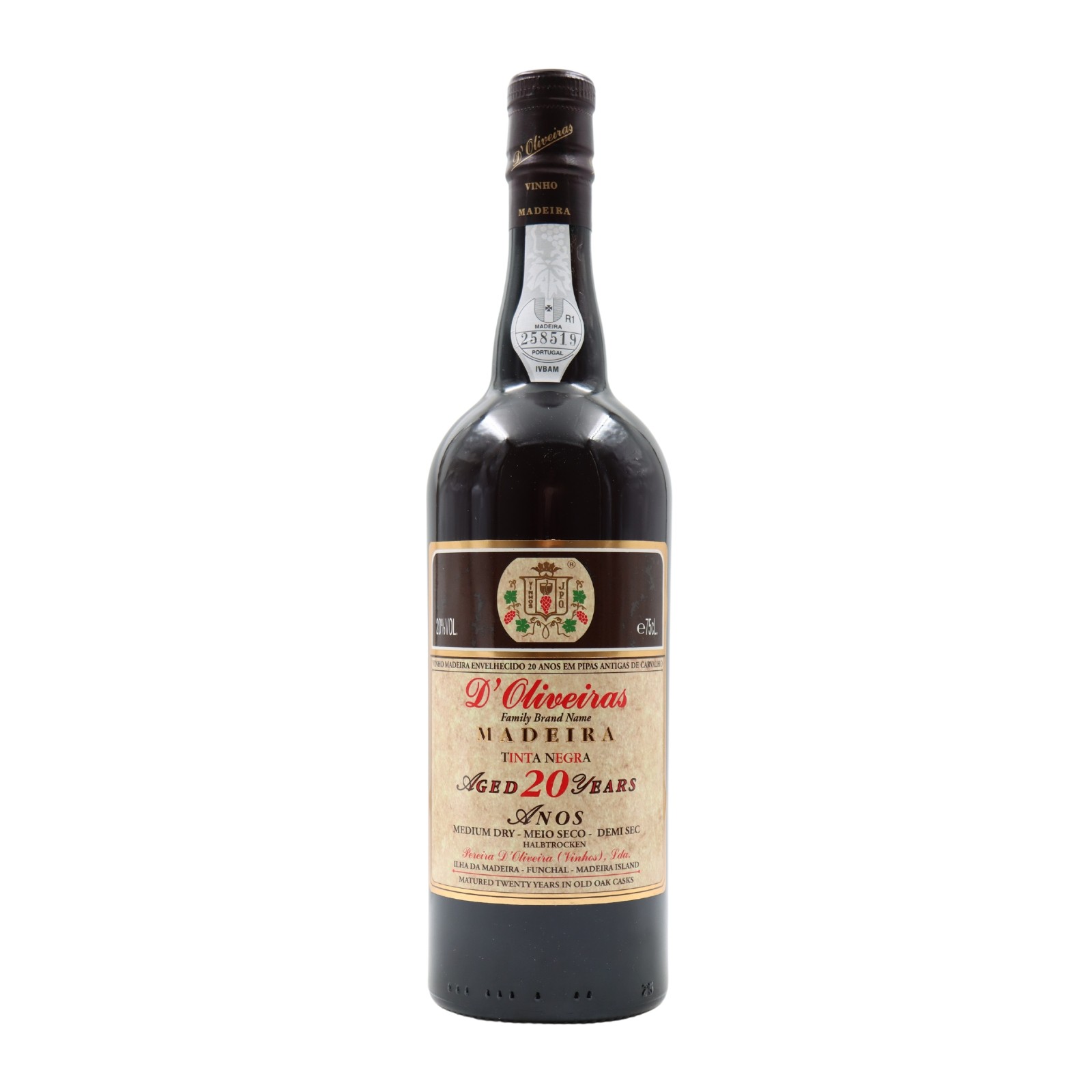 D´Oliveiras Medium Dry 20 anni Madeira