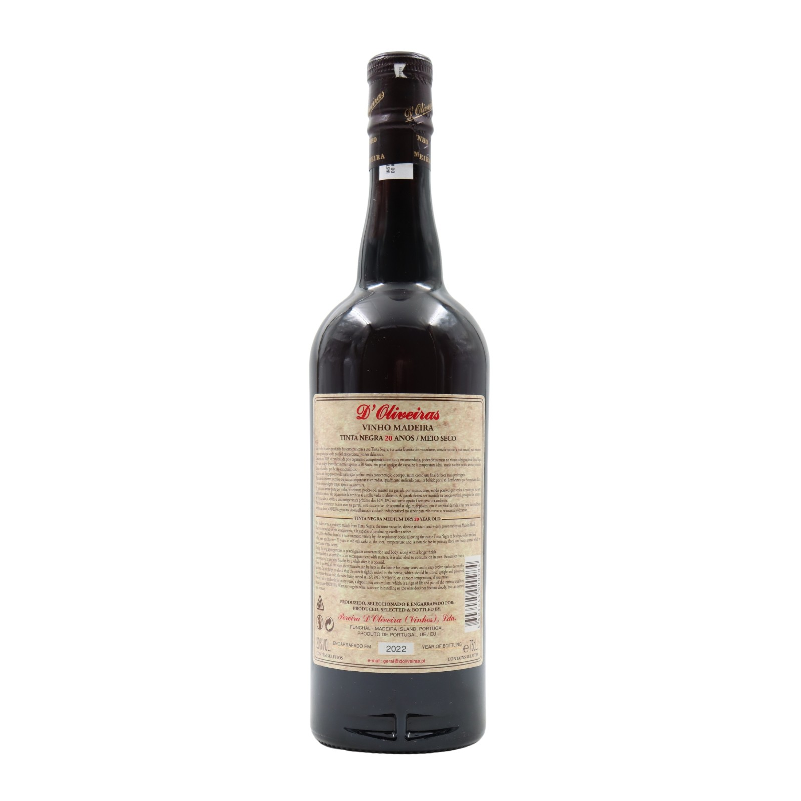 D´Oliveiras Medium Dry 20 anni Madeira