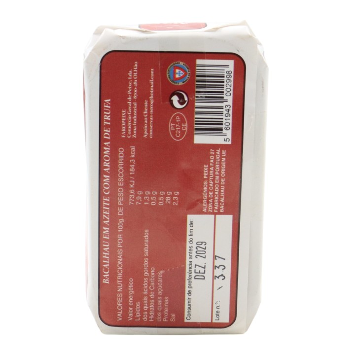 Açor Bacalhau em Azeite com aroma de Trufa