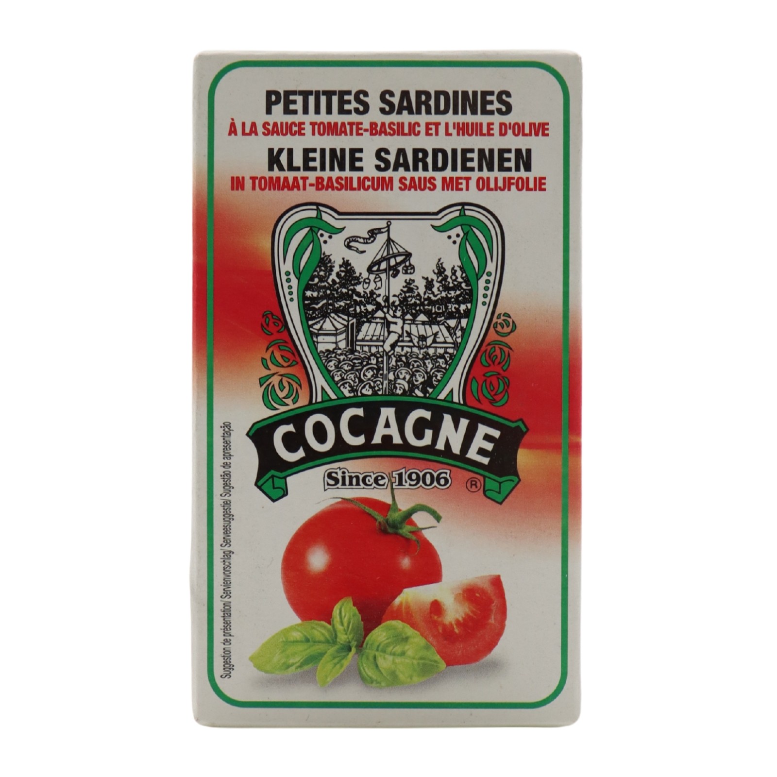 Cocagne Small Sardines in Olive Oil with Tomato and Basil