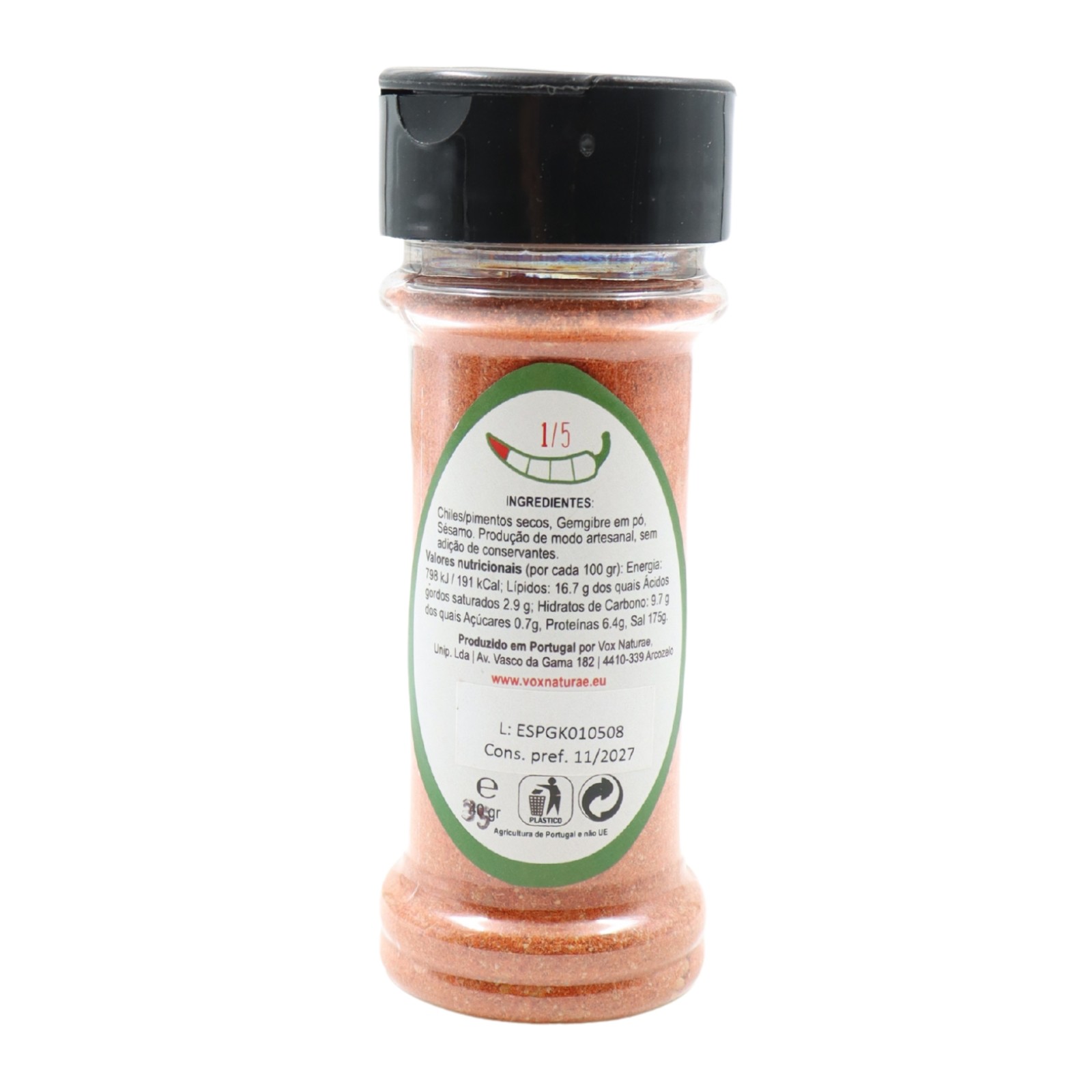 Vox Naturae Mélange Chili - Piment, Gingembre, Sésame