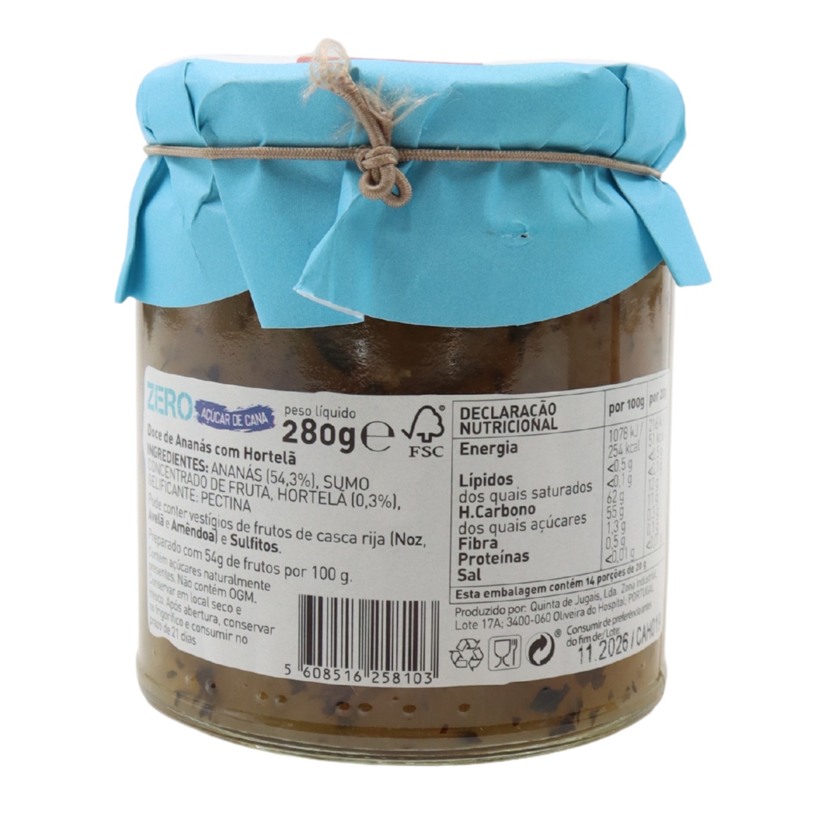 Quinta de Jugais Zero Marmellata di ananas e menta