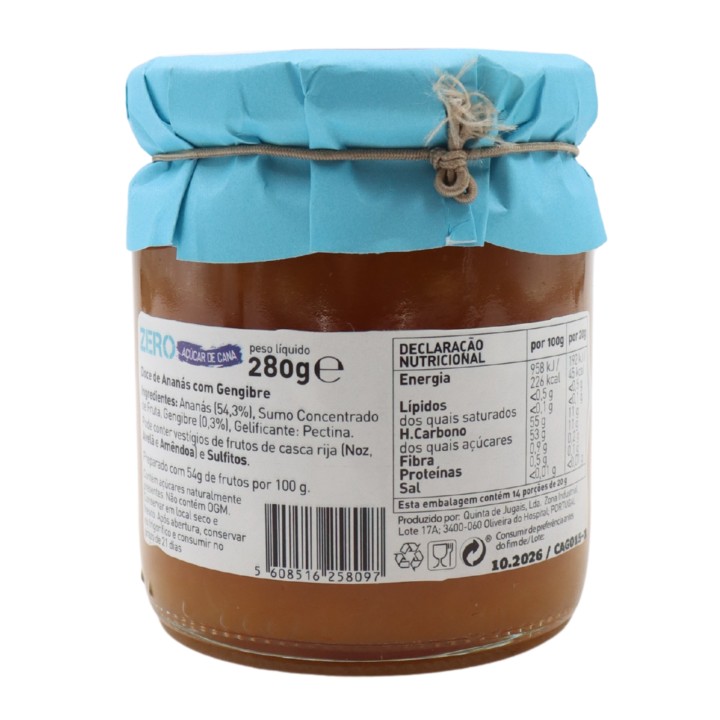 Quinta de Jugais Zero Pineapple Ginger Jam