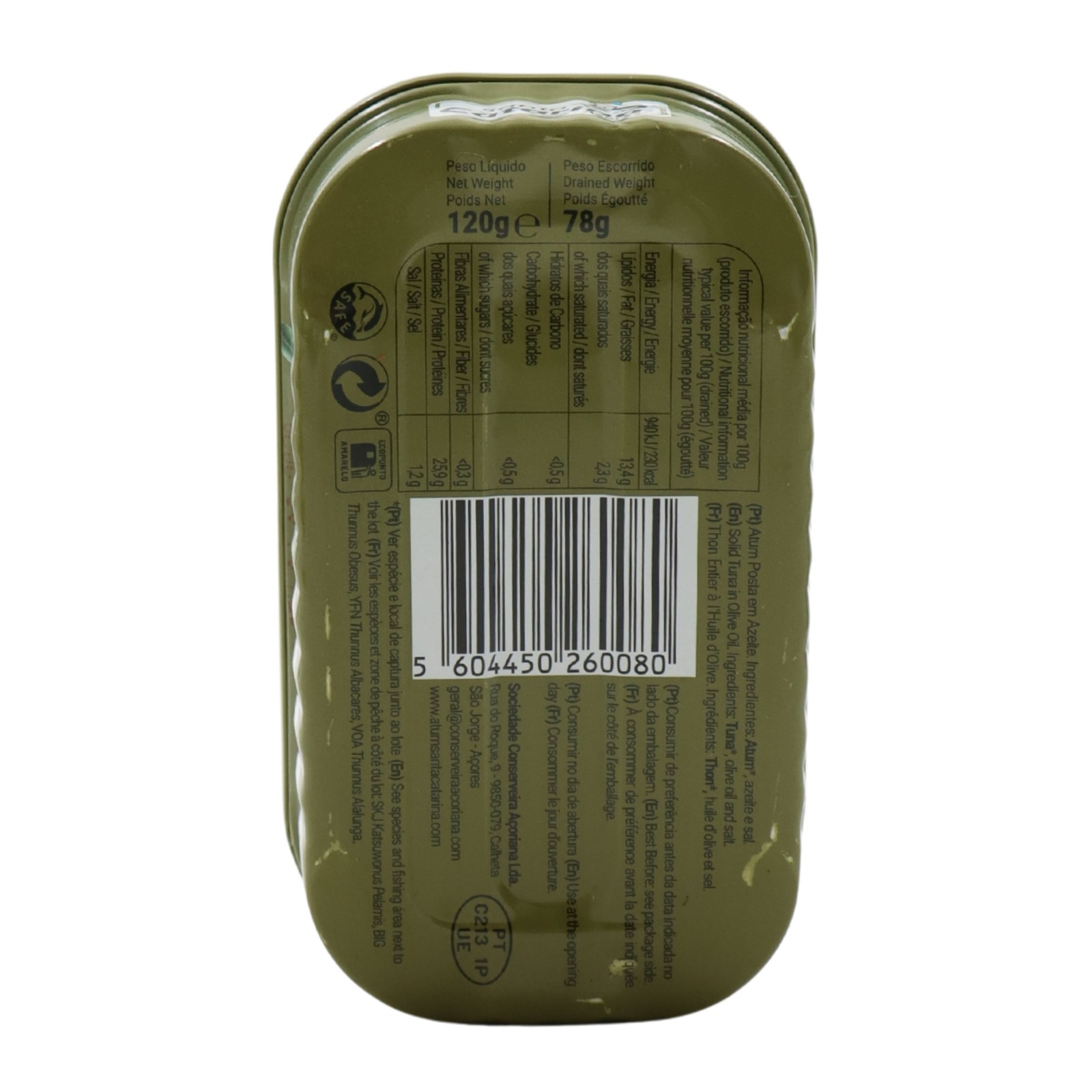 Santa Catarina Steak de thon à l'huile d'olive 120 g